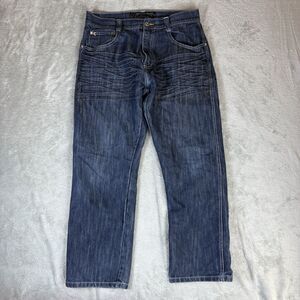 SouthPole Jeans Mens 34x30 (Fits 34x30) Black Y2K Skater Baggy Wide Leg 4180